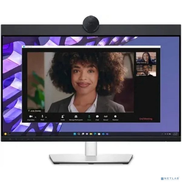 LCD Dell 23.8" P2424HEB черный {IPS 1920x1080 60Hz 250cd 178/178 HDMI DisplayPort USB M/M WebCam HAS Pivot}