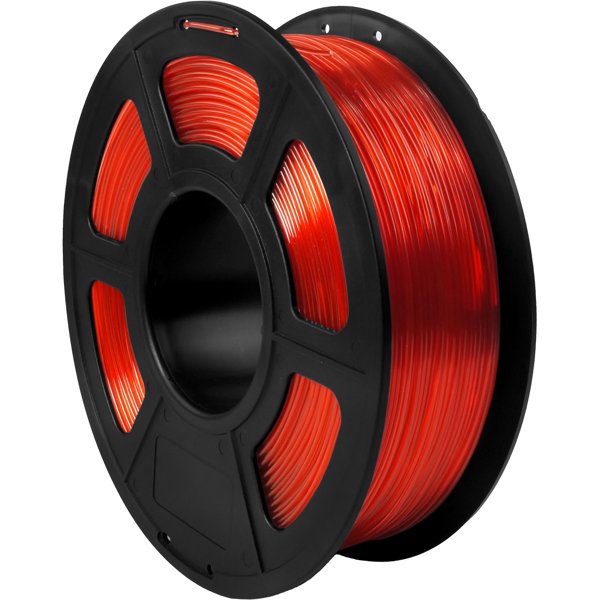 Филамент NVPRINT PETG Clear Red Прозрачно-красный для 3D печати диаметр 1.75мм масса 1 кг