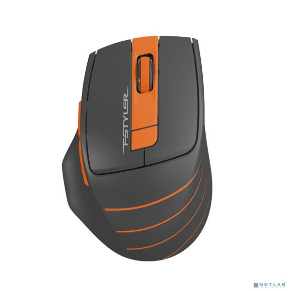 Мышь A4Tech Fstyler FG30 серый/оранжевый оптическая (2000dpi) беспроводная USB (6but)