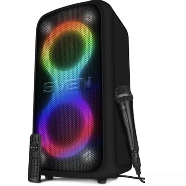 Колонка порт. Sven PS-1000 черный 160W 1.0 BT/3.5Jack 10м 8000mAh (SV-022686)