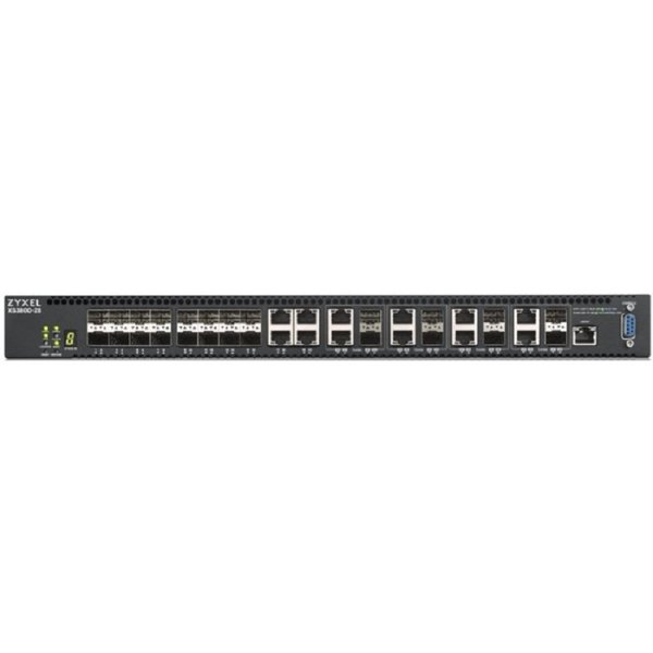 ZYXEL XS3800-28-ZZ0101F L2+ коммутатор Zyxel XS3800-28, 4xRJ-45: 1/2,5/5/10G, 8xCombo (SFP: 1/10G, RJ-45: 1/2,5/5/10G), 16xSFP+, 2 источника питания AC