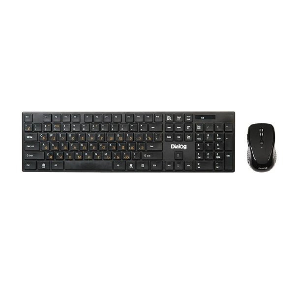 Dialog Клавиатура + мышка KMROP-4030U Pointer RF 2.4G - USB {Беспроводной набор, радиоклавиатура + опт. радиомышь 6D}