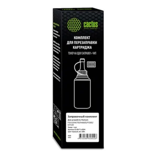 Cactus CS-RK-TL-420H Тонер черный флакон 100гр. (в компл.:чип) для принтера Pantum P3010/M6700/M6800/P3300/M7100