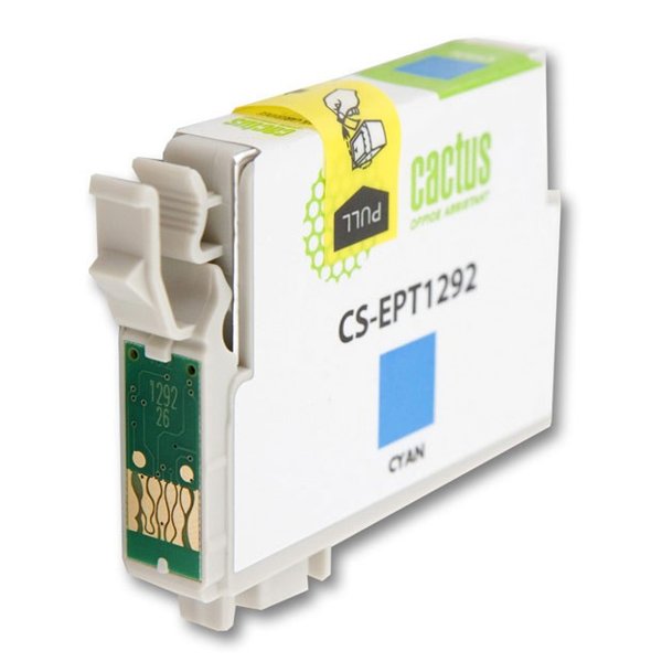 Cactus EPT1292 Картриджи  для  Epson Stylus Office B42/BX305/BX305F/BX320/BX525/BX625/SX420/SX425/SX525/SX620, голубой