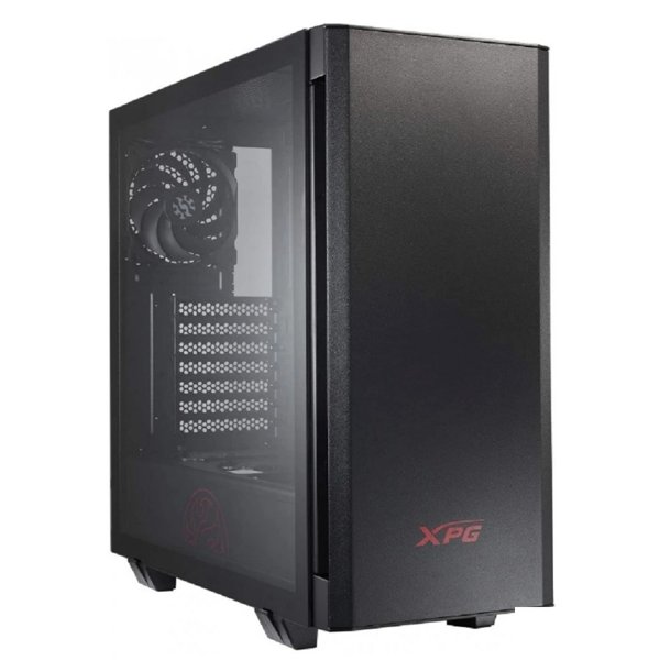 XPG INVADER BLACK (INVADER-BKCWW) (Midi-Tower, черный, TG, 120mm fan*2)
