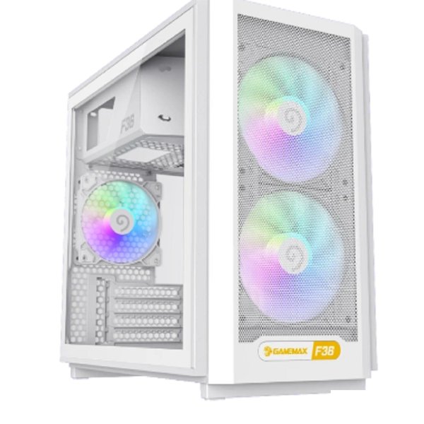 GameMax Корпус F36 WH без БП (Midi Tower, ATX, Белый, 1*USB Type-C, 3*120мм)