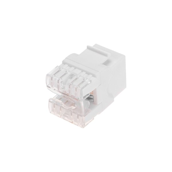 Rexant (02-0060) Модуль Keystone Jack RJ-45(8P8C), UTP неэкранированный, CAT 5e, тип 180 градусов, белый PRO