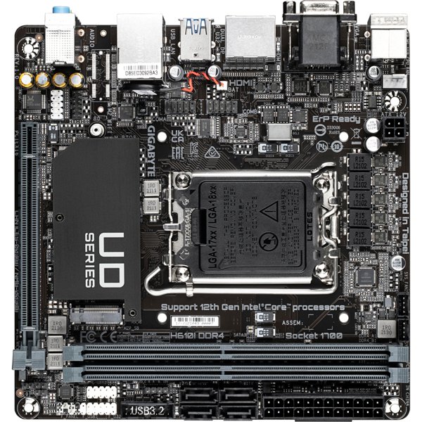 Gigabyte H610I DDR4 {Soc-1700 Intel H610 2xDDR4 mini-ITX AC`97 8ch(7.1) GbLAN+VGA+HDMI+DP}