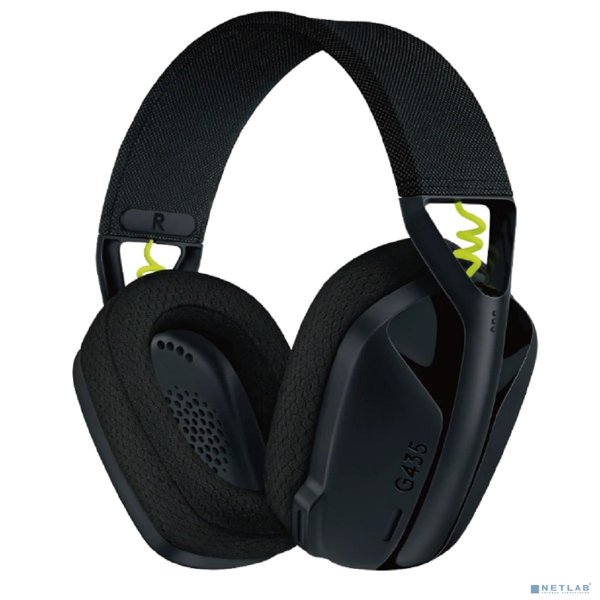 Наушники с микрофоном Logitech G435 черный/желтый накладные BT/Radio оголовье (981-001053)