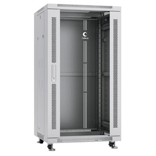 CABEUS SH-05C-22U60/100 ШКАФ МОНТАЖНЫЙ ТЕЛЕКОММУНИКАЦИОННЫЙ 19" НАПОЛЬНЫЙ ДЛЯ РАСПРЕДЕЛИТЕЛЬНОГО И СЕРВЕРНОГО ОБОРУДОВАНИЯ 22U 600X1000X1166MM (ШХГХВ) ПЕРЕДНЯЯ СТЕКЛЯННАЯ И ЗАДНЯЯ СПЛОШНАЯ МЕТАЛЛИЧЕСК