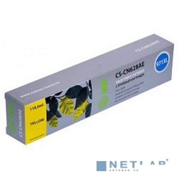 CS-CN627AE CN628AE №971XL Картридж струйный Cactus CS-CN628AE желтый для HP DJ Pro X476dw/X576dw/X451dw (113мл)