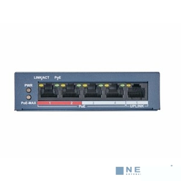 HiWatch DS-S504P(B) 5x100Mb 4PoE+ 35W Коммутатор неуправляемый