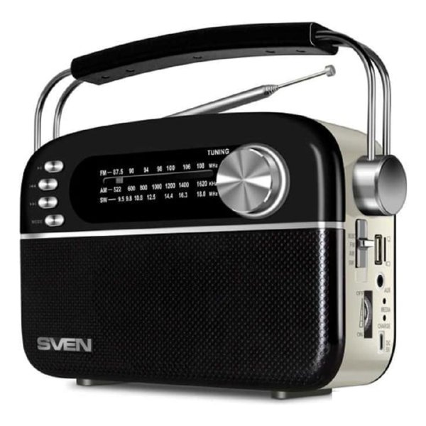 АС SRP-505, черный (3 Вт, Bluetooth, FM/AM/SW, USB, microSD, AUX, встроенный аккумулятор)