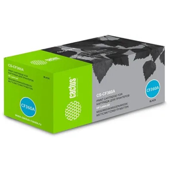 CACTUS CF360A Тонер Картридж CS-CF360A для HP CLJ M552dn/M553dn/M553N/M553x (6000стр.),  черный