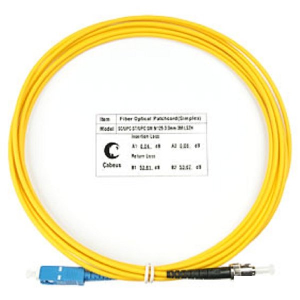 Cabeus FOP(s)-9-SC-ST-3m Шнур оптический simplex SC-ST 9/125 sm 3м LSZH