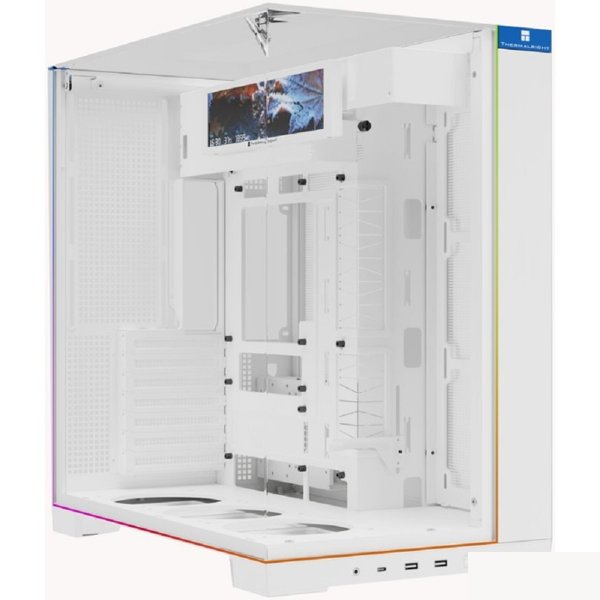 Thermalright Корпус TR-A70 Vision White / TG / ARGB Strip / 9.16'' LCD screen / USB TYPE-C / W/O fans / ATX  TRA70VW