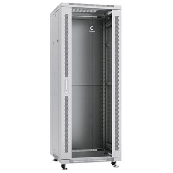 Cabeus SH-05C-32U60/60 Шкаф монтажный телекоммуникационный 19" напольный для распределительного и серверного оборудования 32U 600x600x1610mm (ШхГхВ) передняя стеклянная и задняя сплошная металлическая