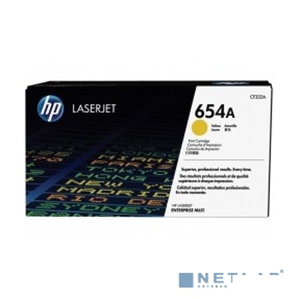Картридж лазерный HP 654A CF332AC желтый (15000стр.) для HP CLJ Ent M651n/M651dn/M651xh/M680dn