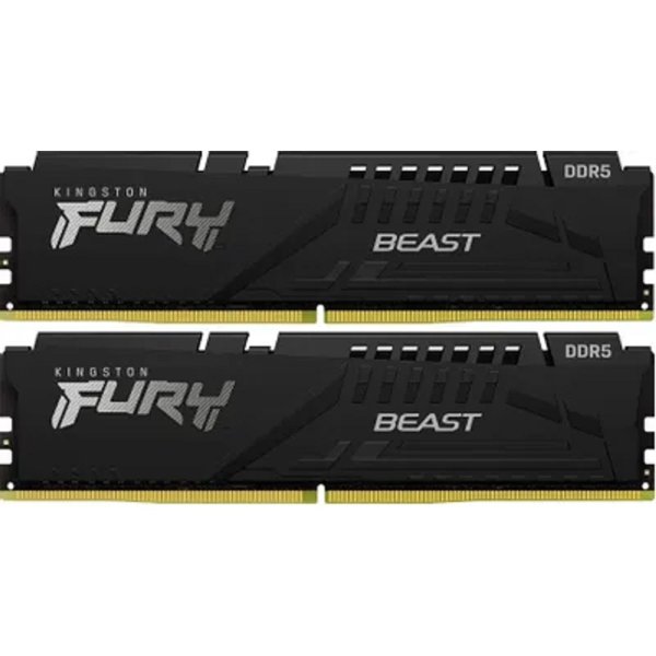 Kingston DDR5 DIMM 32Gb Kit 2x16Gb 5600MHz KF560C36BBE2K2-32 Fury Beast Black