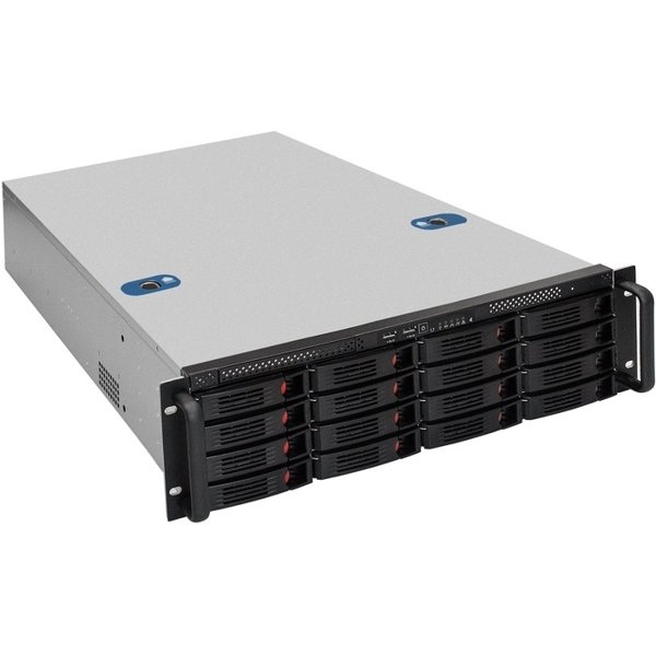 Exegate EX296241RUS Серверная платформа ExeGate Pro 3U660-HS16 <RM 19", высота 3U, глубина 660, Redundant БП Chicony 2x550W, 16xHotSwap, USB>