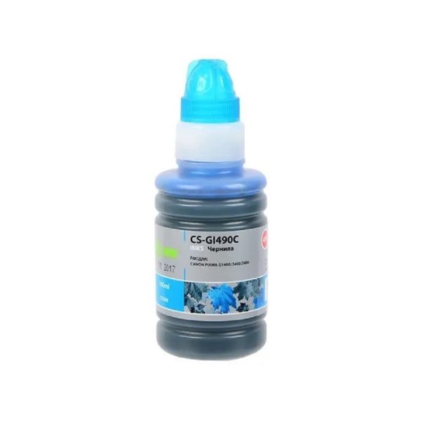 Чернила Cactus CS-GI-490C GI-490 голубой 70ml для Canon PIXMA G1400/G1410/G1411/G2400/G2410/G2411/G3