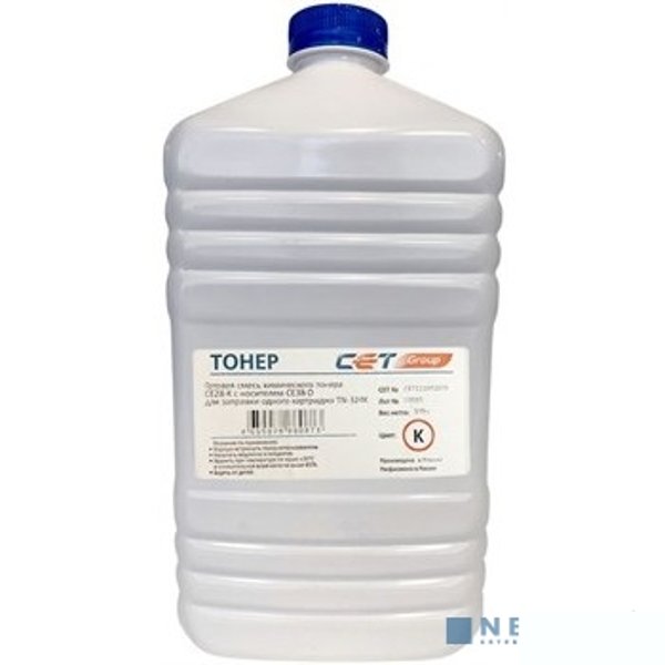 Тонер Cet CE28-K/CE28-D CET111072579 черный бутылка 579гр. (в компл.:девелопер) для принтера KONICA MINOLTA Bizhub C258/308/368