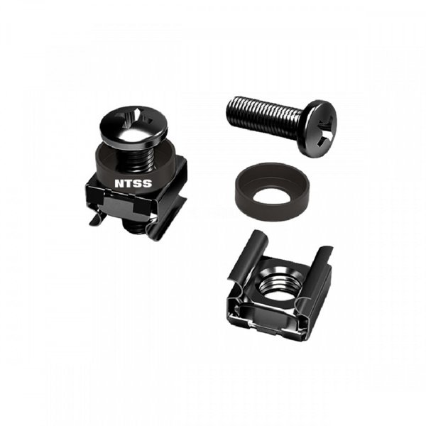 NTSS Комплект крепежа NTSS винт+шайба+гайка M6x16 черный 60шт NTSS-M6x16(60)-BL
