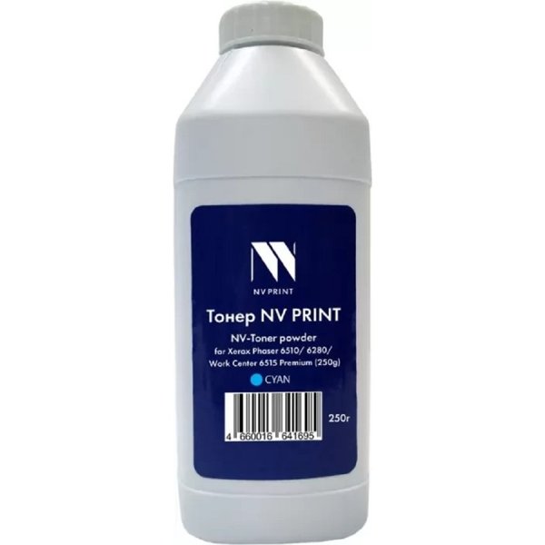 Тонер + девелопер NVP для Xerox Phaser 6510, 6280, WorkCenter 6515 Premium (250г) Cyan