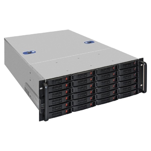 Exegate EX300120RUS Серверный корпус ExeGate Pro 4U660-HS24 <RM 19", высота 4U, глубина 660, БП 500PAS, 24xHotSwap, USB>